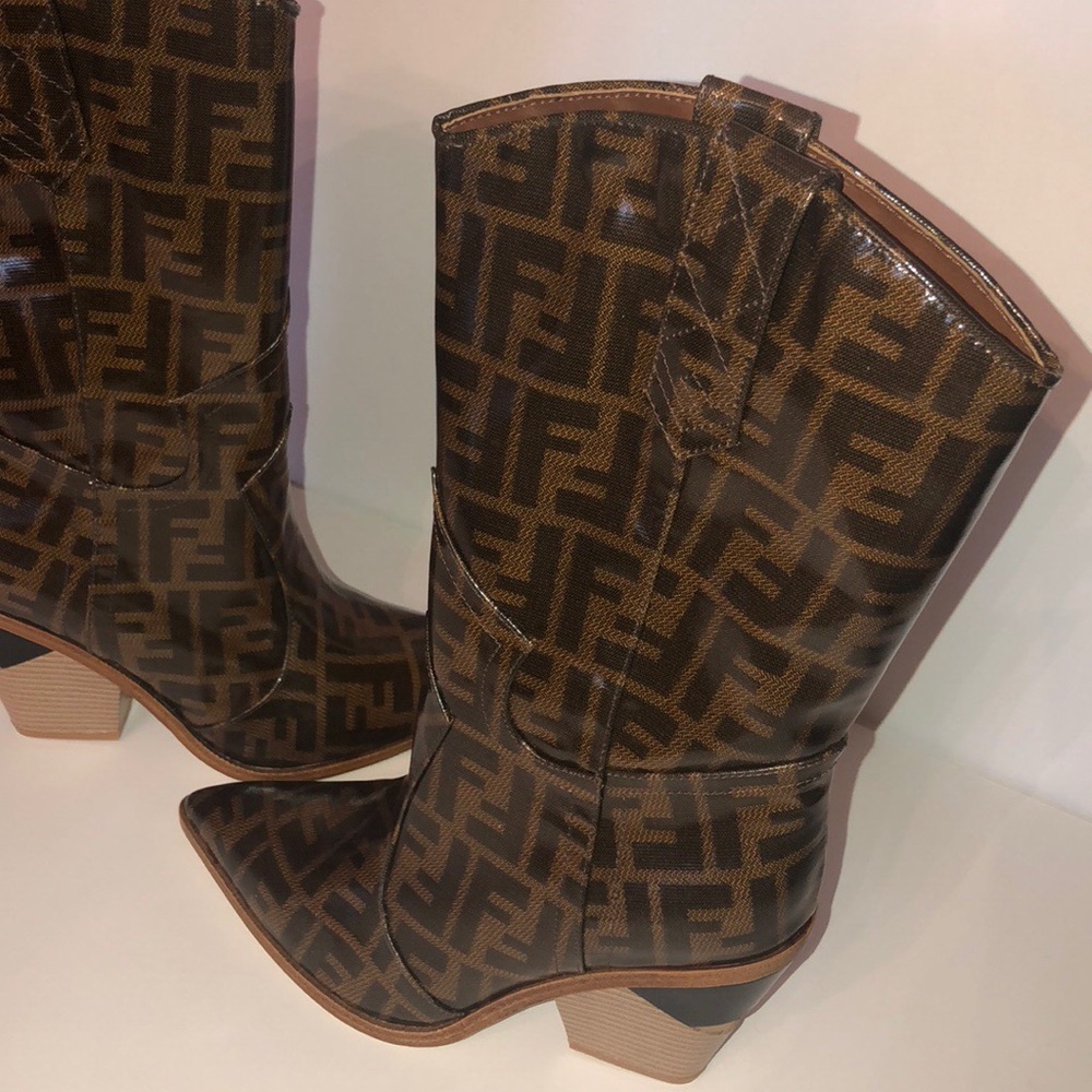 Fendi style Cowboy boots